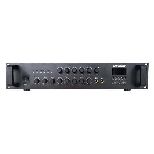 Amplificator Hikvision 120W, 6 zone, Bluetooth, MP3