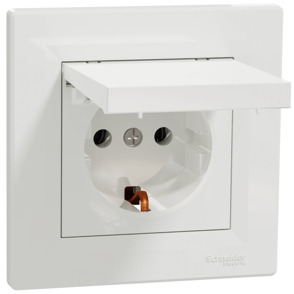 Priza Simplă Ingr. Schneider Asfora EPH3100121, Albă