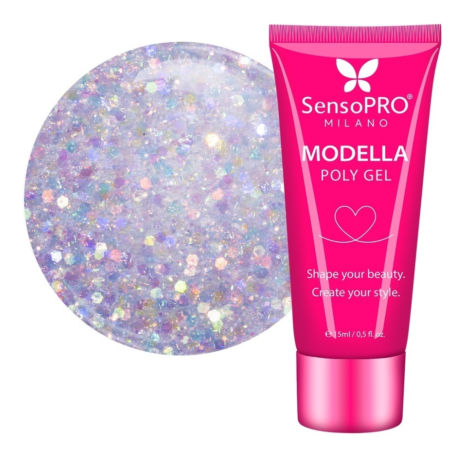 Polygel MODELLA SensoPRO Milano - Starlit Opal, 15ml