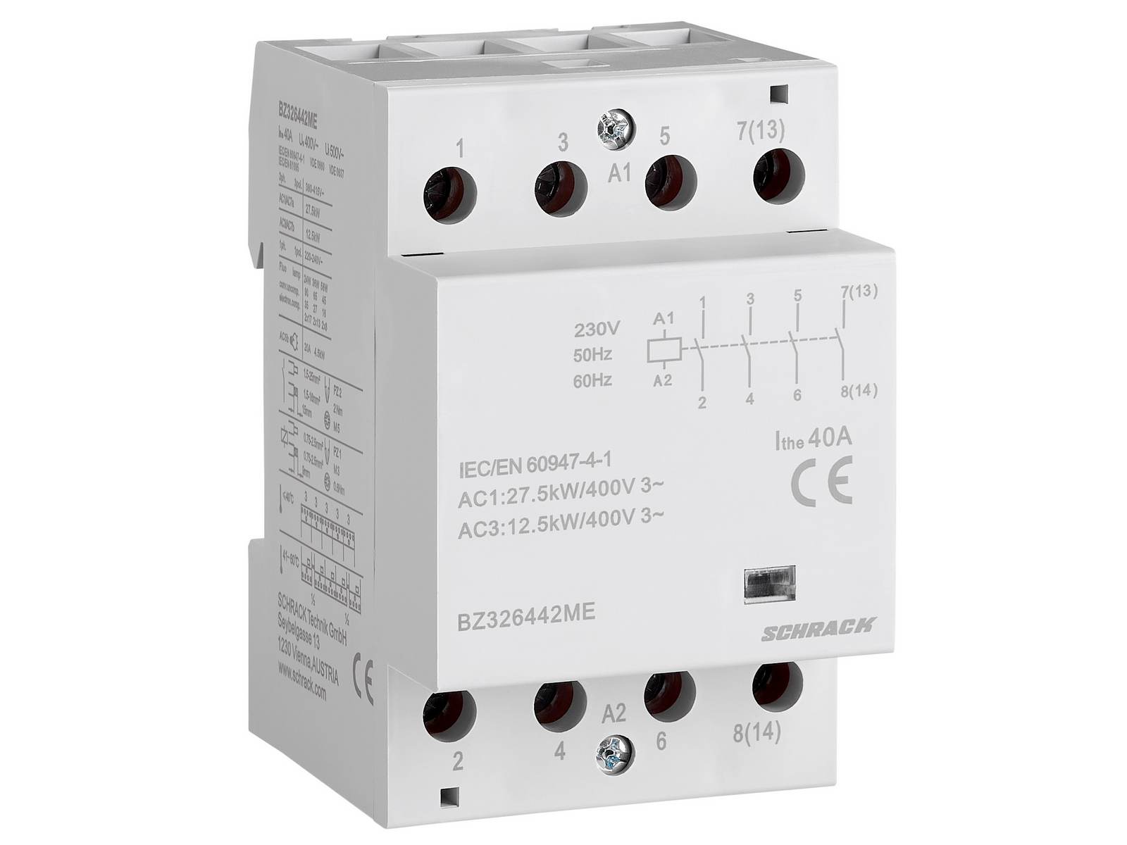 Contactor Schrack 40A 4ND - Control Silentios