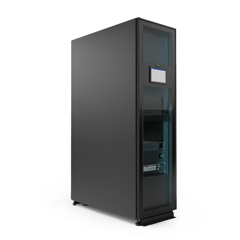 Micro data center rack cu UPS 42U NJOY Forge MDC 6K-42U, 6kW, racire AC 3.5kW, display touch 10.1, IP50, seismic L8