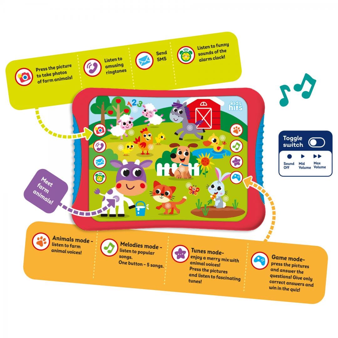 Tableta Educativa Prima Mea Tableta Viata la Ferma Kids Hits - imagine 4