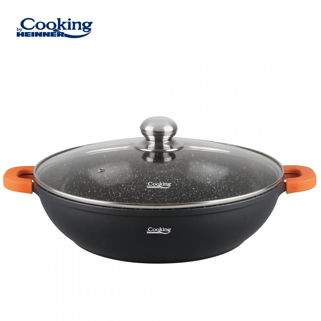 Cratiță Aluminiu 32cm 5.5L cu Capac - Heinner Dark Line