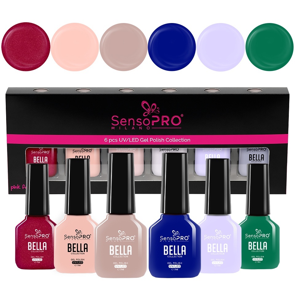Set 6 Oje Semipermanente BELLA SensoPRO Milano