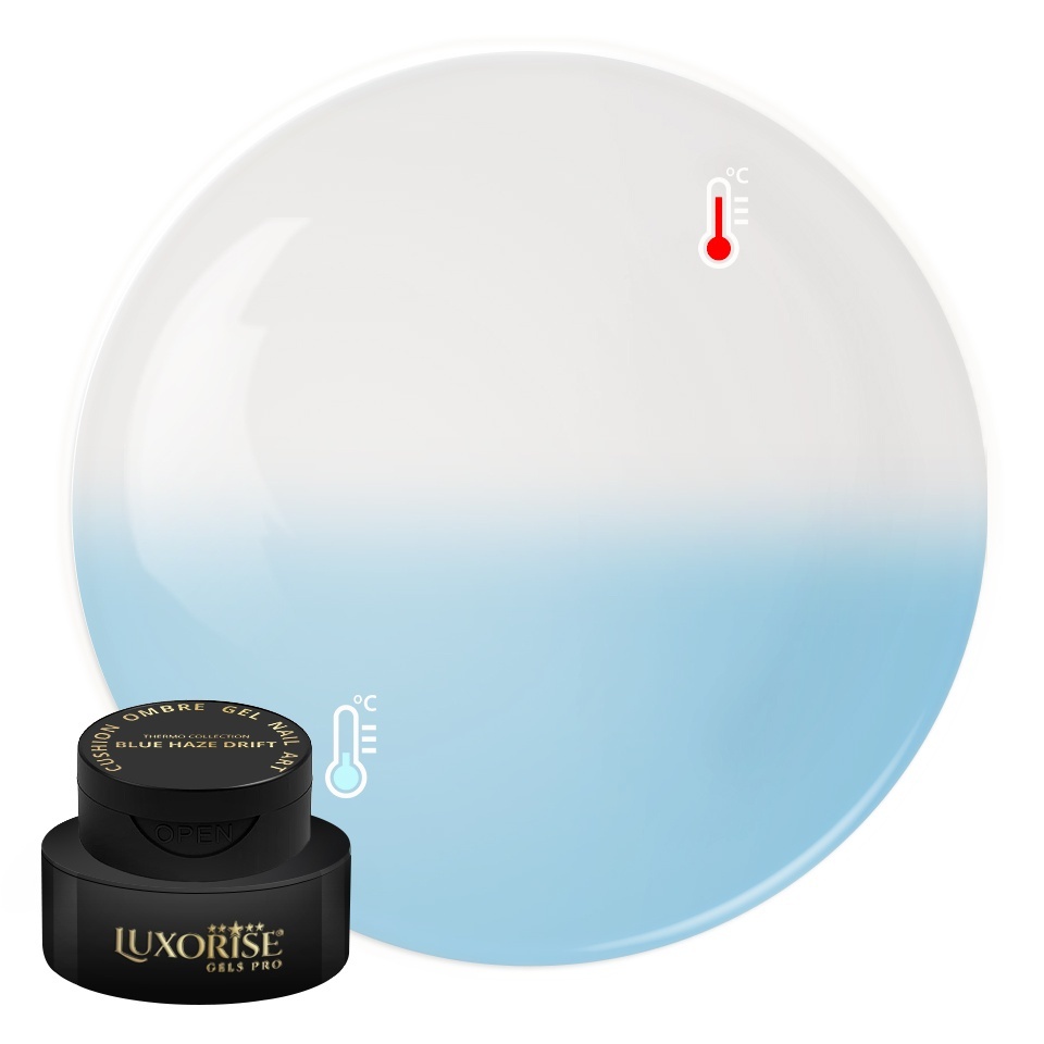Gel UV Nail Art Babyboomer LUXORISE Cushion Ombre Thermo - Blue Haze Drift, 2ml