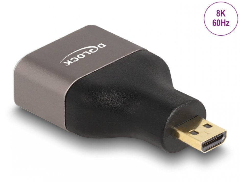 Adaptor Micro HDMI-D la HDMI 8K, Delock
