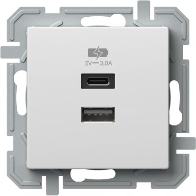 Încărcător USB Tem 3A Alb, Modul Priză Logiq