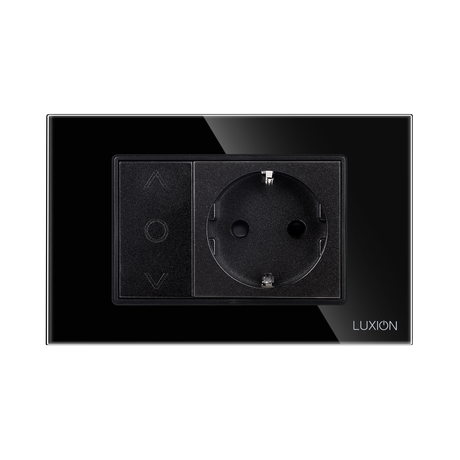 Intrerupator Jaluzele + Priza LUXION cu Rama Sticla, IP44 - imagine 6