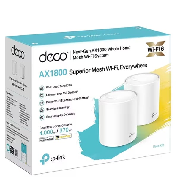 TP-Link DECO X10 Mesh Wi-Fi 6 AX1500 - 2 Unități, Acoperire Completă - imagine 4