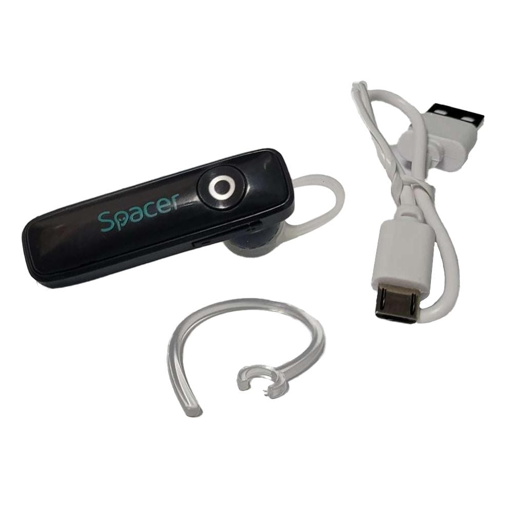 Casca Bluetooth Mono Spacer - Hands-Free, Microfon, Negru - imagine 3