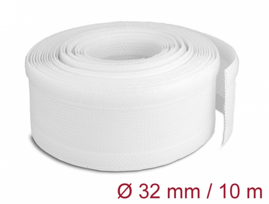 Plasa organizare cabluri 10m, Delock 20820, Alb