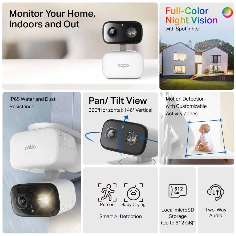 Cameră supraveghere TP-LINK Tapo C206 Wi-Fi 360° Full HD - imagine 15