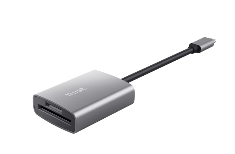 Cardreader USB-C Trust Dalyx Fast SD/micro-SD Gri - imagine 2