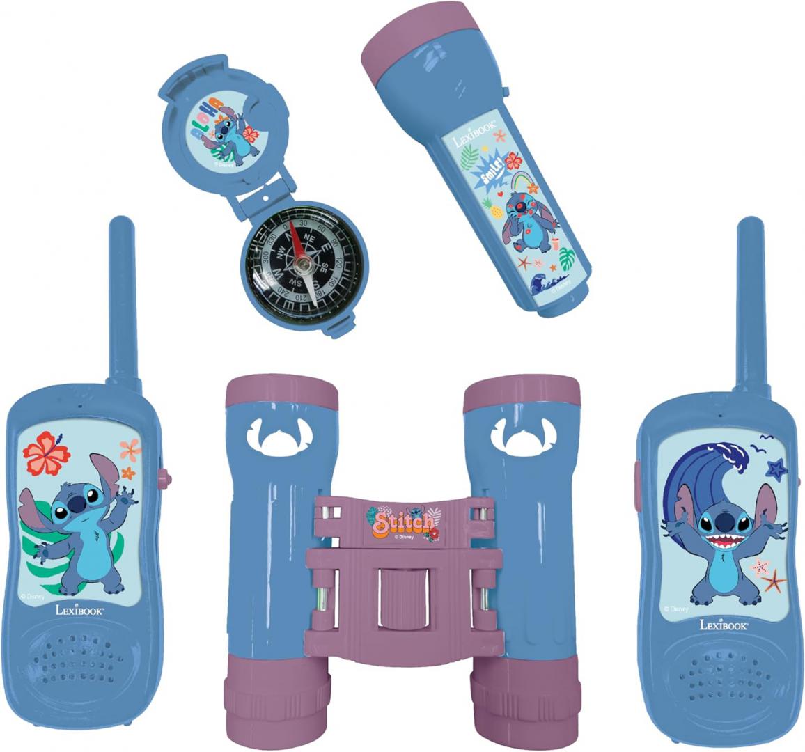 Set Aventură Lexibook Stitch - Walkie-Talkie și Accesorii