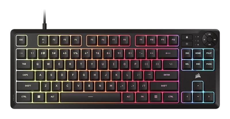 Tastatură Gaming Corsair K55 CORE TKL Negru, format compact