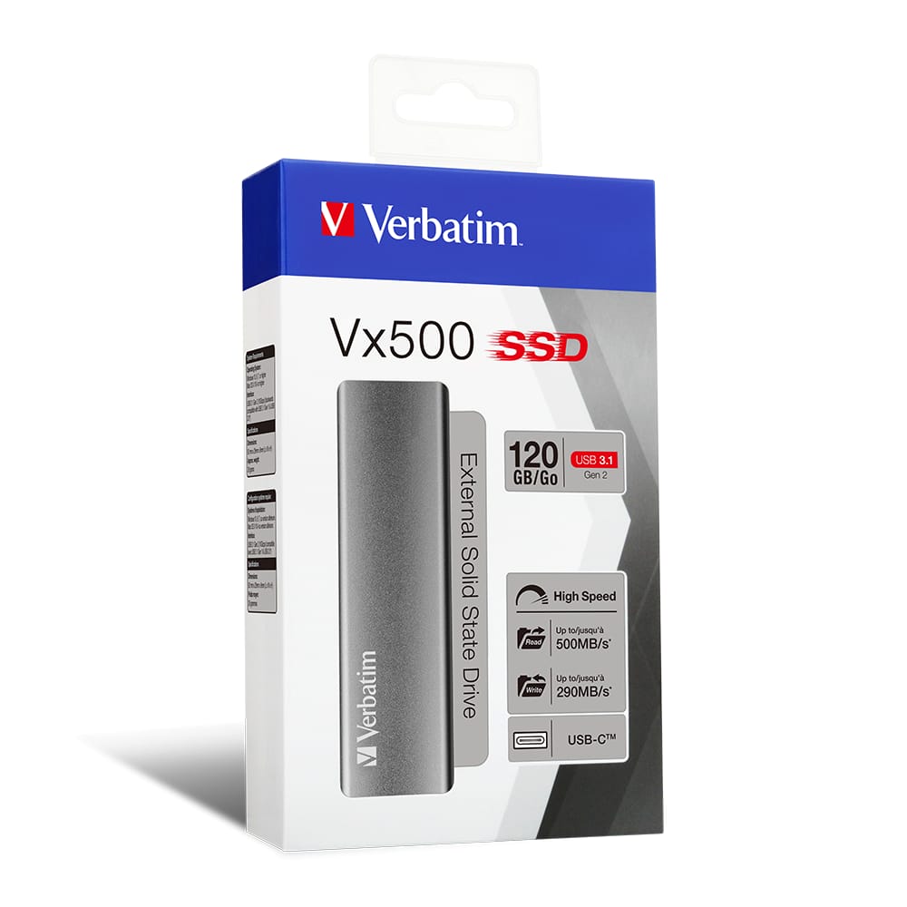 SSD Extern Verbatim VX500 120GB USB 3.1 - Stocare Rapidă - imagine 3
