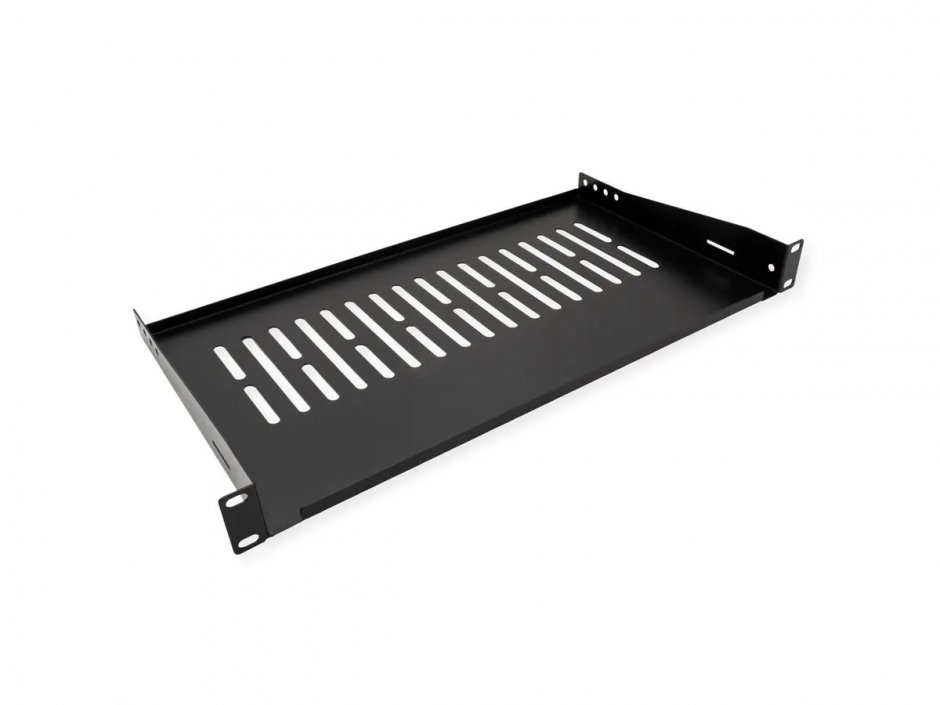 Raft fix Value 19" 1U 440x250 mm 10 kg Negru
