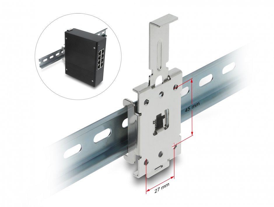 Adaptor Sina DIN Delock 66332, Metal