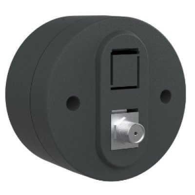 Priza TV Ovivo OV00954 xOne, IP54, 16A, Antracit