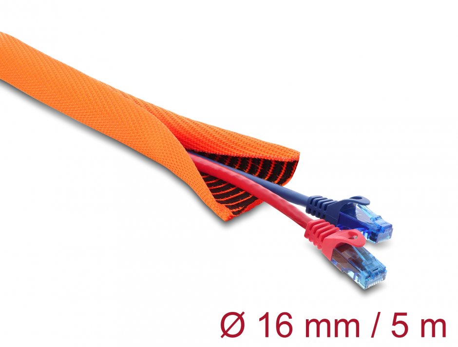 Plasă Cabluri Delock 5m cu Indicator Uzură Portocaliu