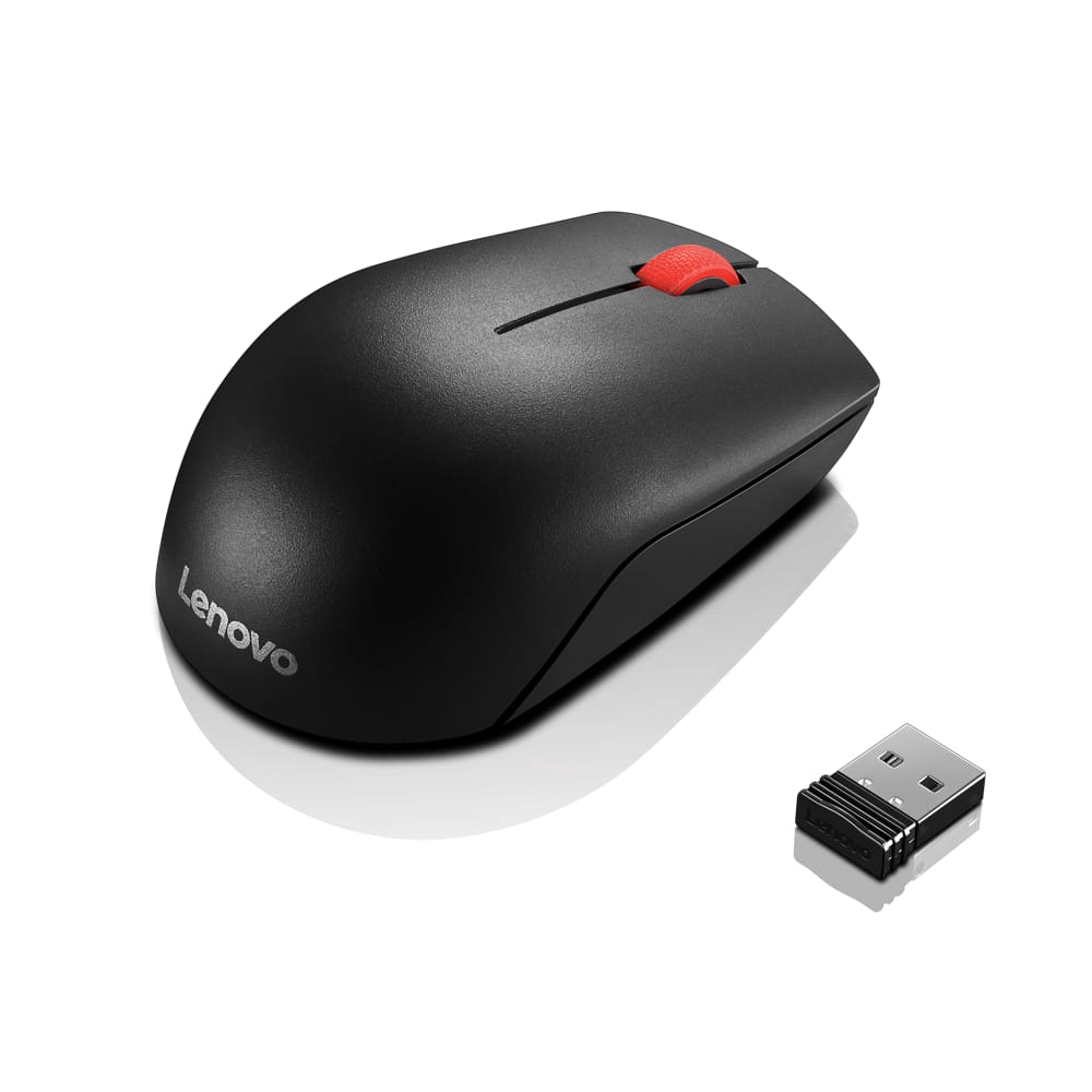 Mouse Wireless Compact Lenovo Essential - Negru, 1000 DPI - imagine 2