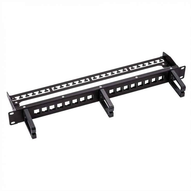 Patch Panel 19" 16 Porturi Roline Negru