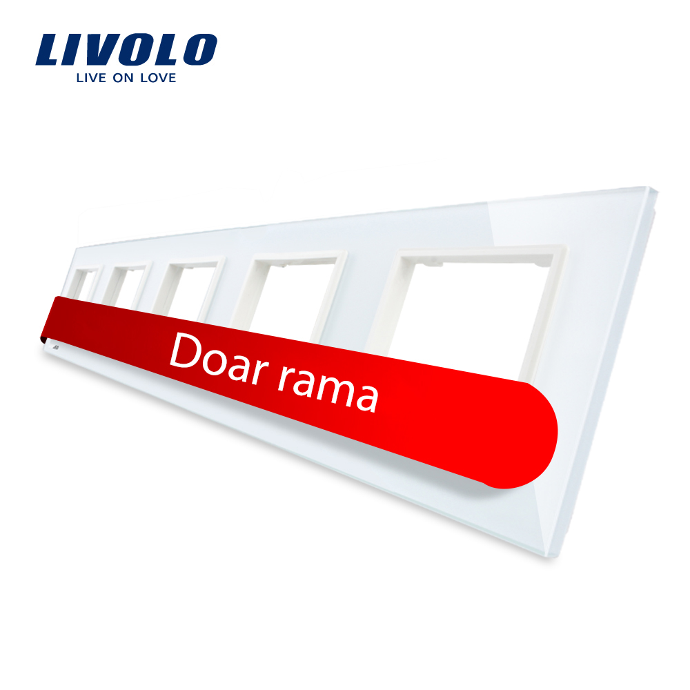 Rama Cvintuplă Sticlă Livolo, Panou Crystal
