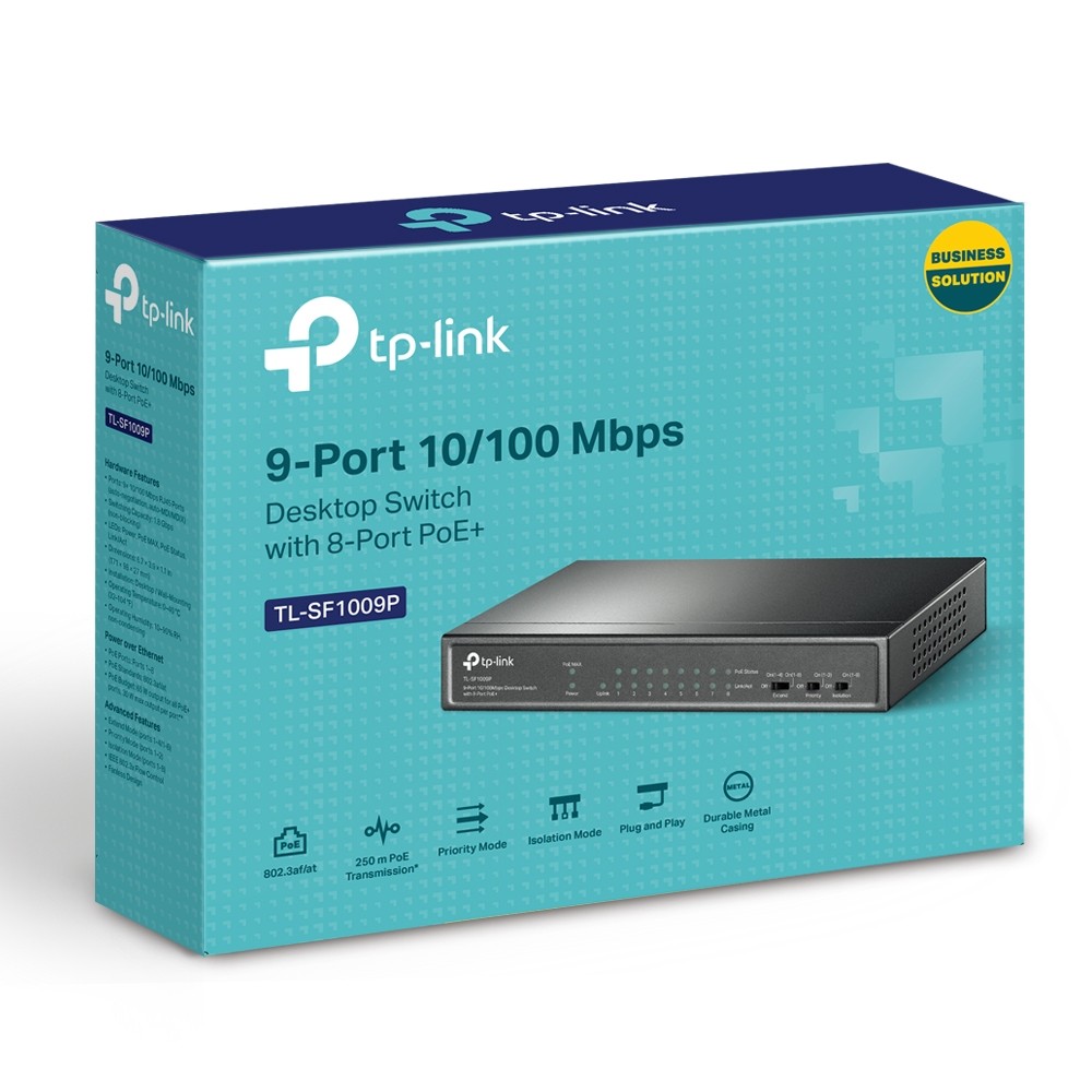 Switch TP-LINK TL-SF1009P 9 Porturi PoE 65W - Rețea Profesională - imagine 8