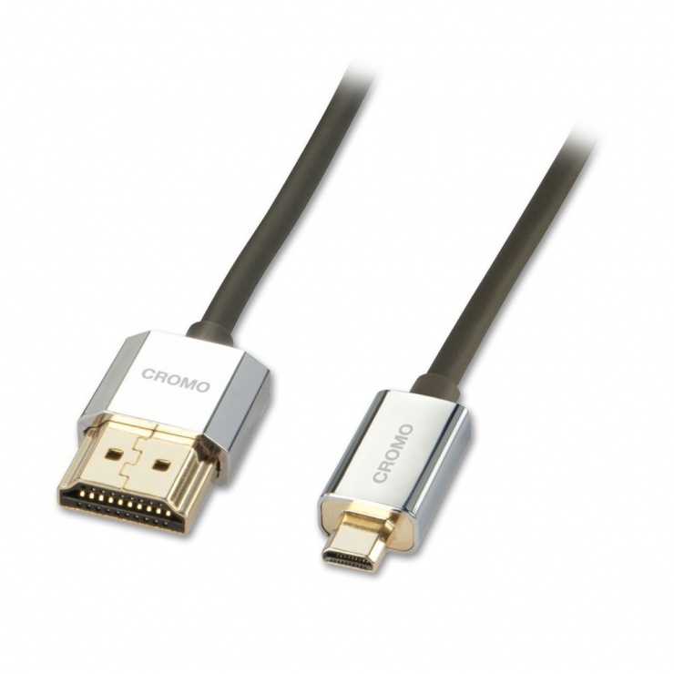 Cablu HDMI la Micro HDMI Lindy Slim 4K, 2m