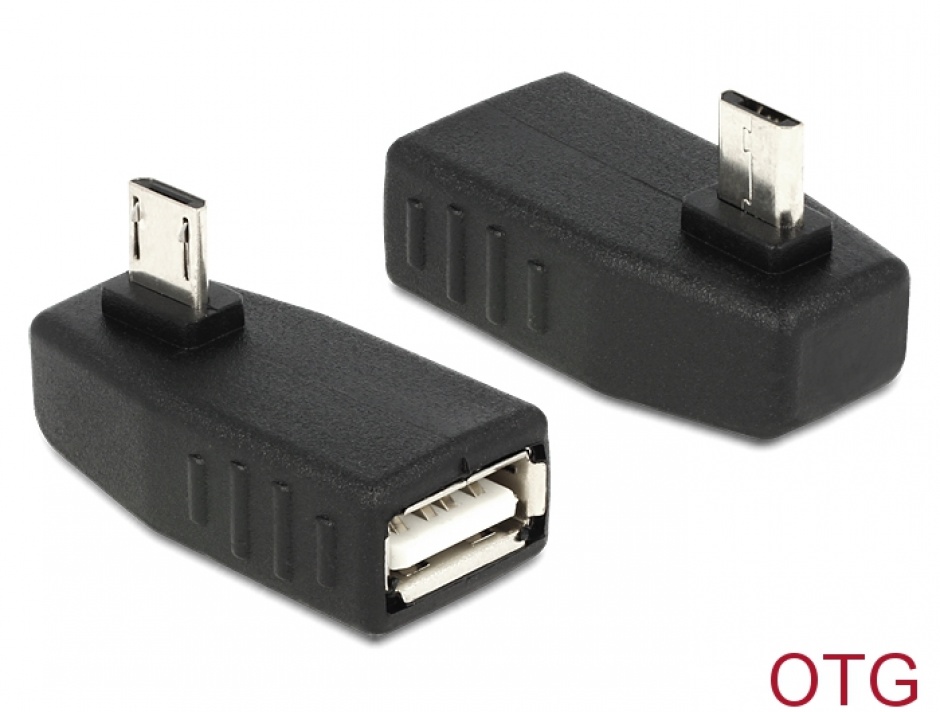 Adaptor Delock USB 2.0 OTG Micro USB Unghi 90