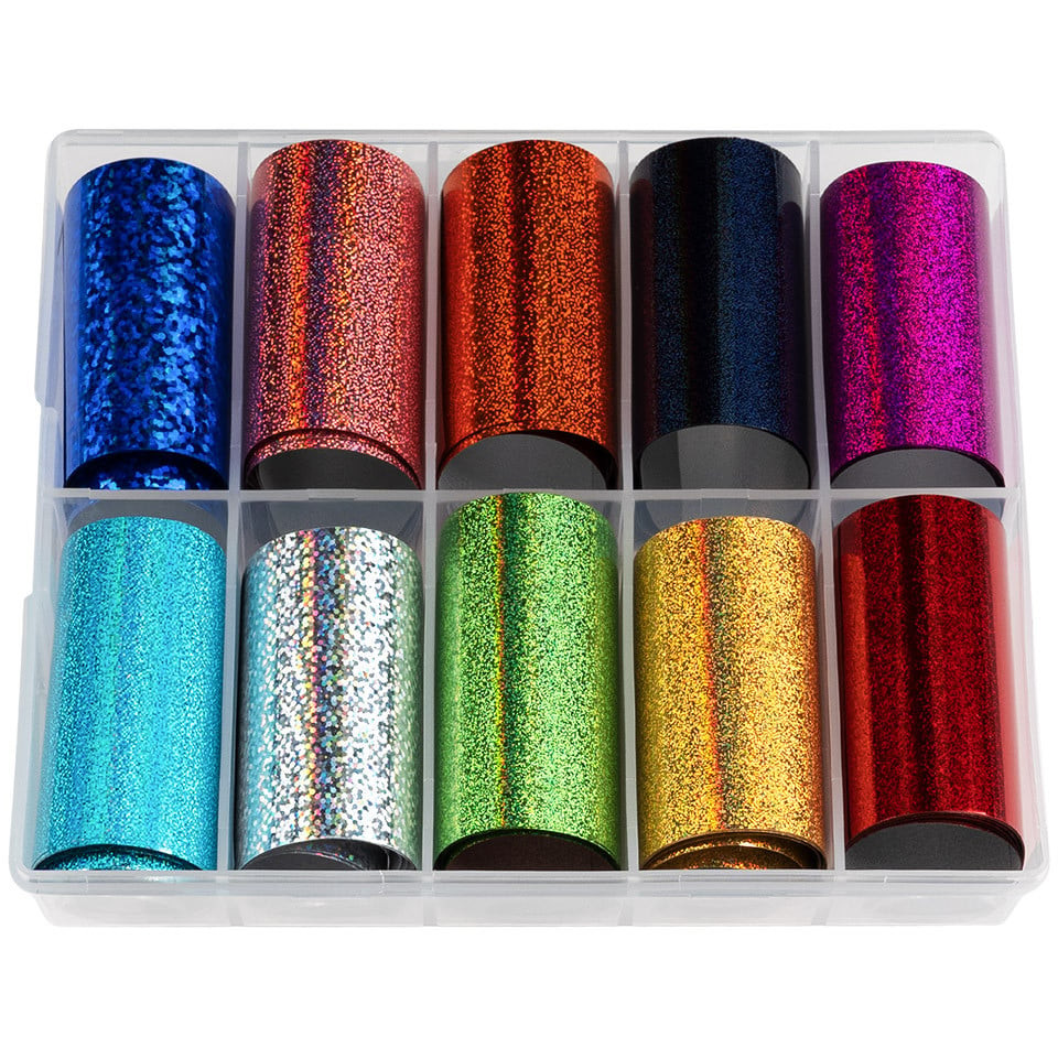 Set Folii Transfer Unghii LUXORISE Pixel Impact, 10 buc