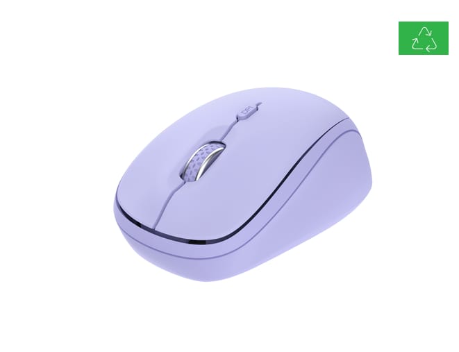 Mouse Wireless Trust Yvi 1600 DPI Violet - Ergonomic și Compact - imagine 3