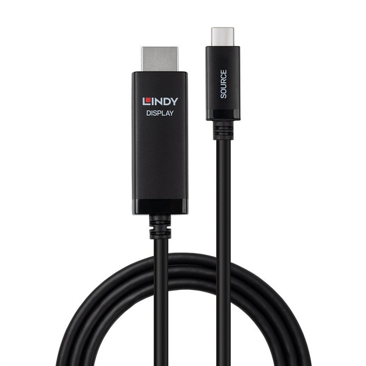 Cablu USB Type C la HDMI 8K60Hz/4K144Hz T-T 5m, Lindy L43436
