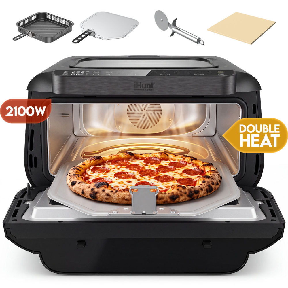 iHunt Bro Pizza Air Fryer ULTRA FAST, 13L, 2100W - imagine 2