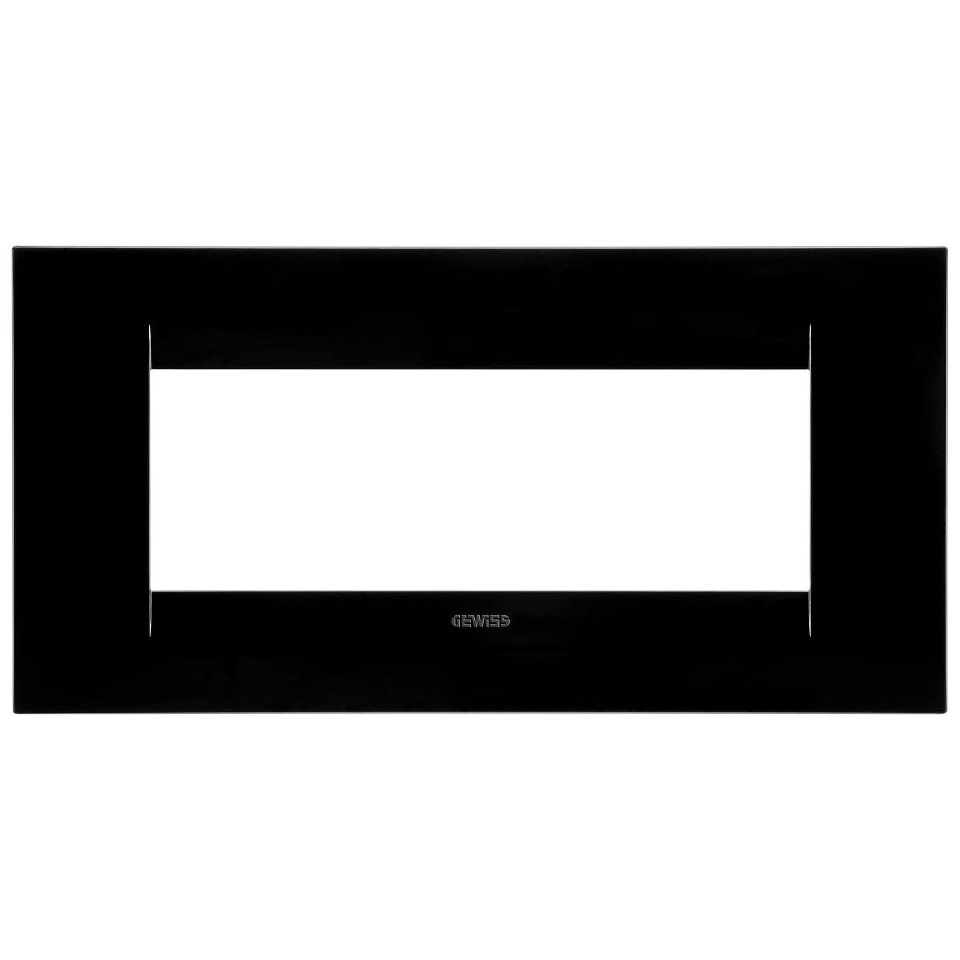 Rama 6 module Gewiss Chorus Geo, Negru Toner