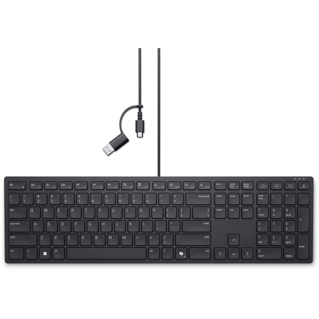 Tastatura Dell KB525C USB-C Iluminata - Profesionala, Silencioasa