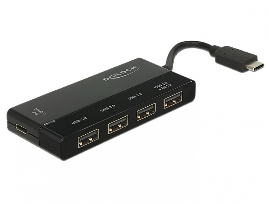 HUB USB 3.1 Delock 4xUSB-A + PD