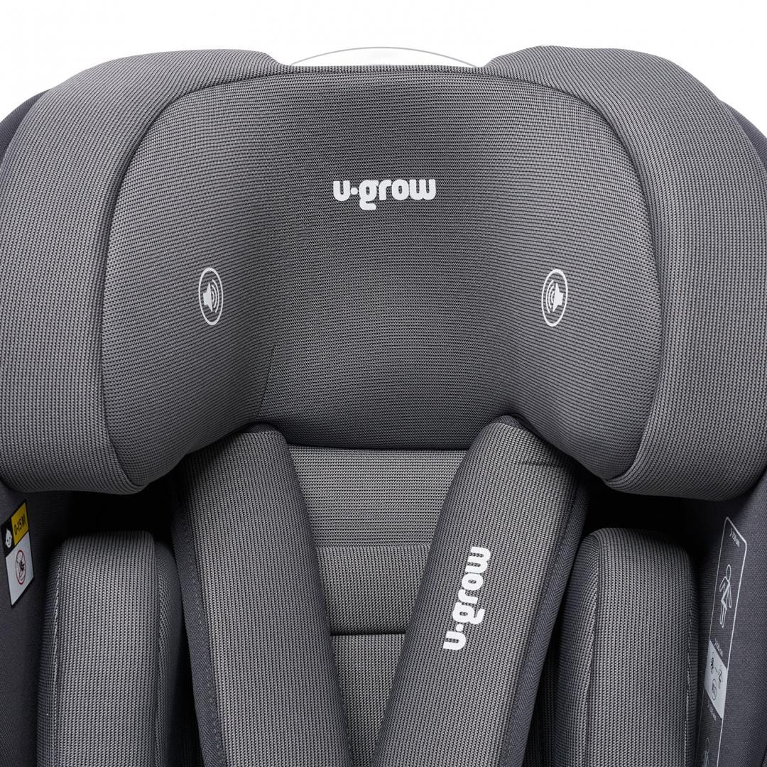 Scaun Auto U-GROW Goldfix Plus Isofix Gri Bluetooth - imagine 19