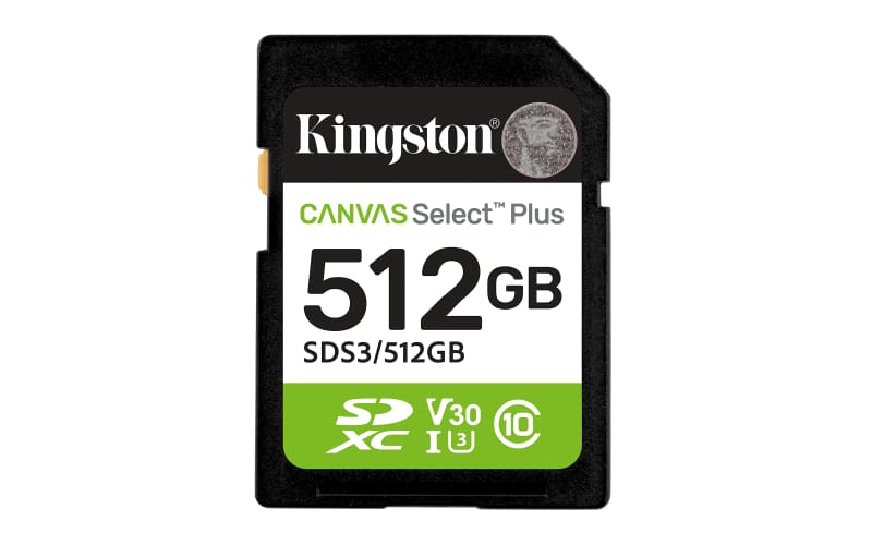 Card SDXC Kingston Canvas Select Plus 512GB, 150 MB/s
