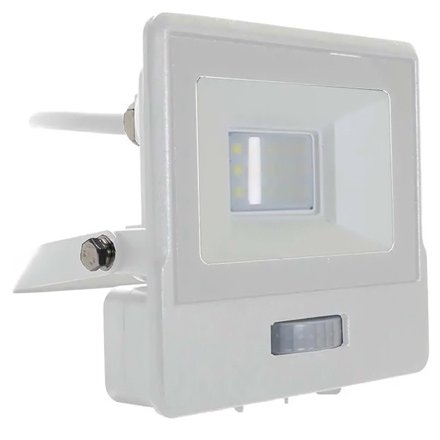 Reflector LED V-TAC 10W Senzor Miscare IP65 Alb