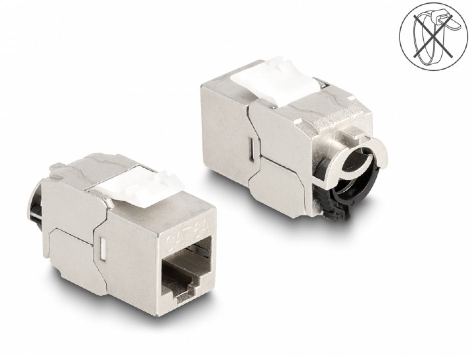 Keystone Delock RJ45 Cat.6A STP, blocare