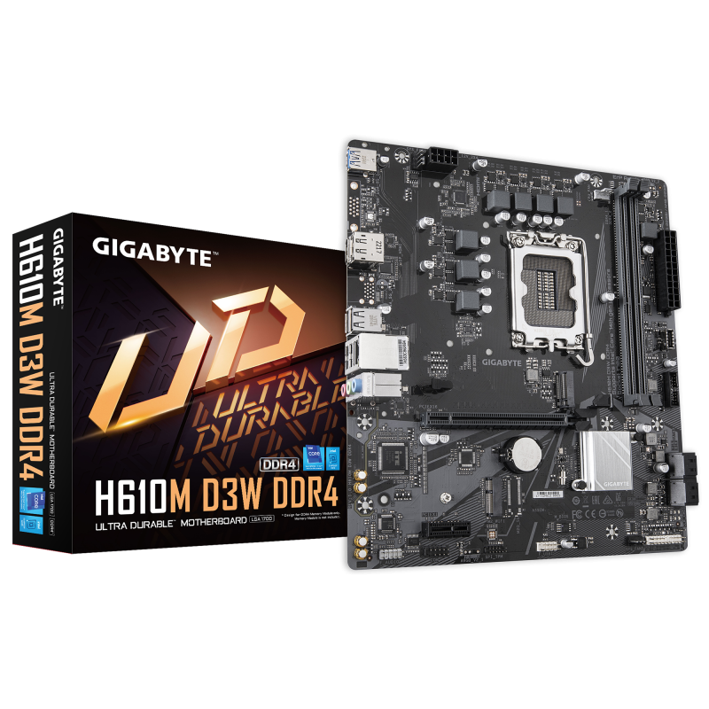 Placă de bază Gigabyte H610M DDR4 LGA1700 mATX - 465 RON