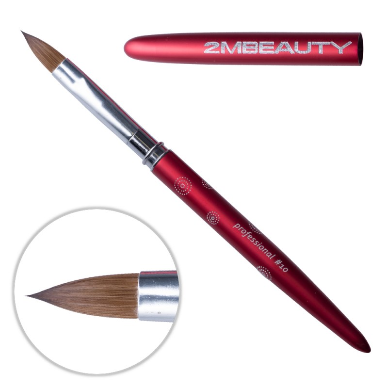 Pensula Acryl 2M Red Abstract Migdale Nailshop