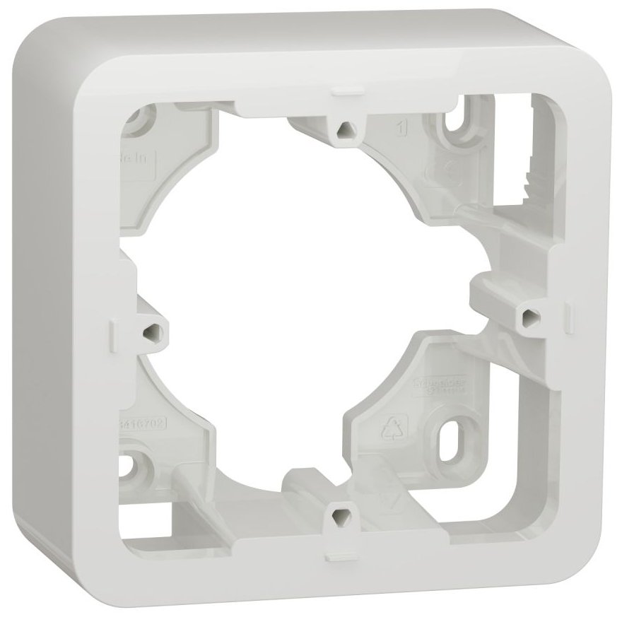 Doza montaj Schneider Unica Pro, 1 post, Alb