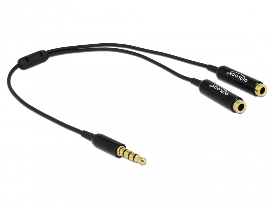 Splitter Audio Delock 3.5mm Dublu Jack 25cm