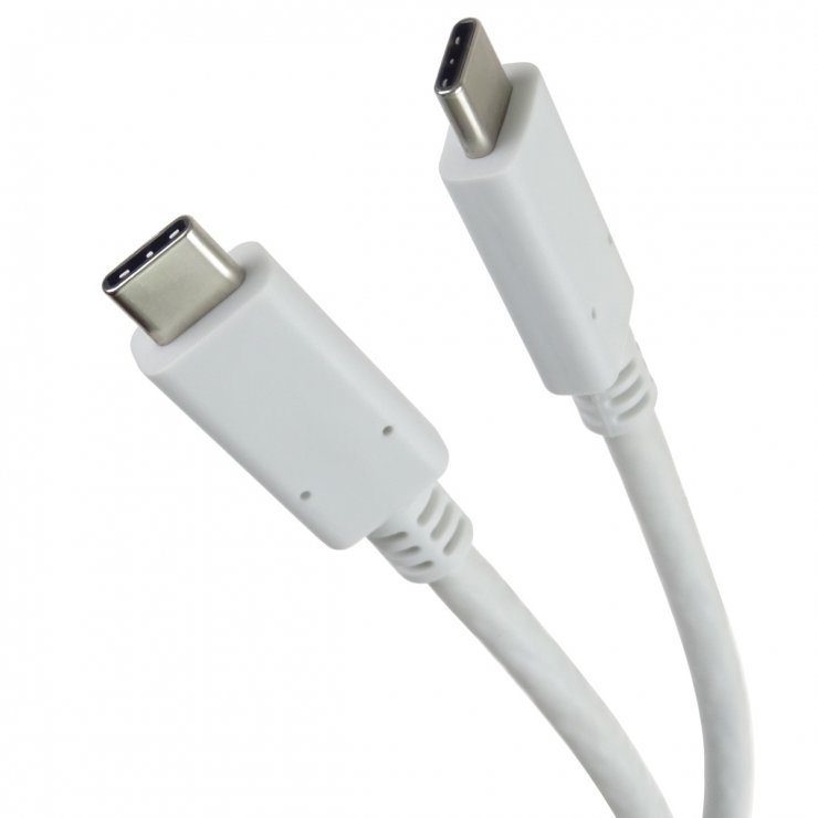 Cablu Oem USB-C la USB-C 3.2 Gen 1, 1m, 5 Gbps, Alb
