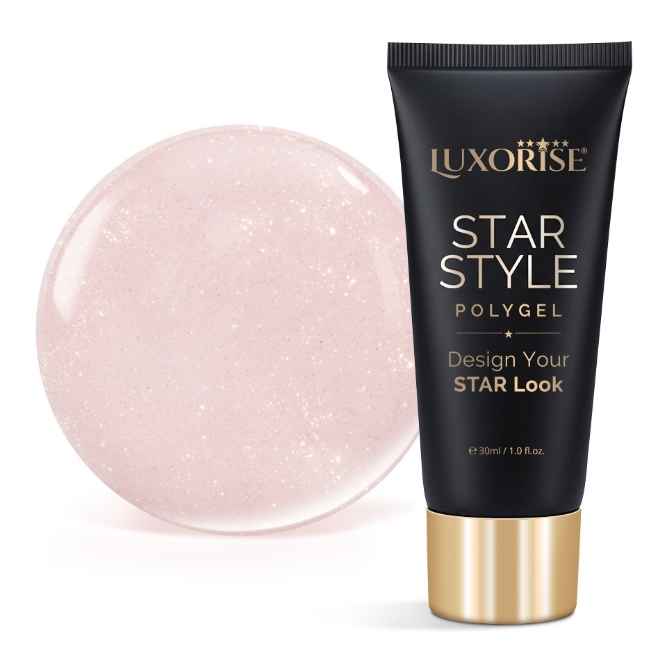 Polygel LUXORISE STAR STYLE - STAR NUDE Collection, Peach Aura, 30ml