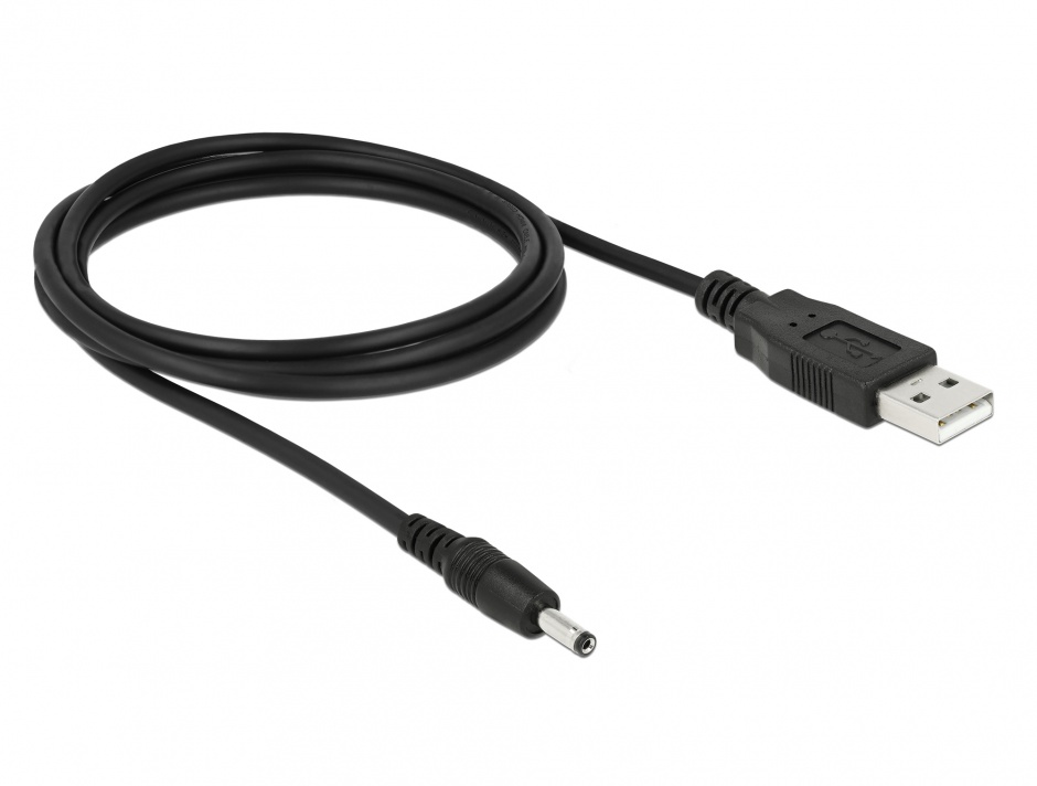 Cablu USB Alimentare DC 3.5x1.35mm 1.5m Delock
