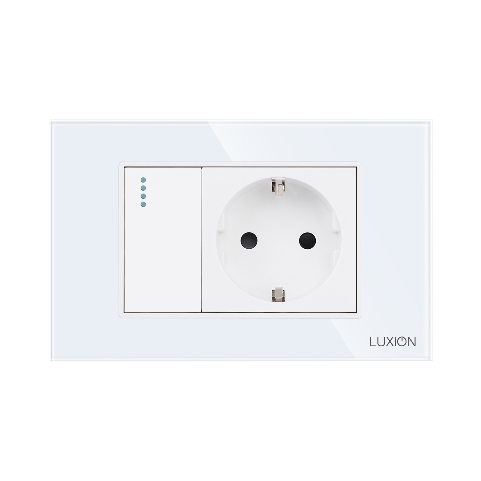 Intrerupator + Priza Sticla LUXION, IP44 - imagine 2