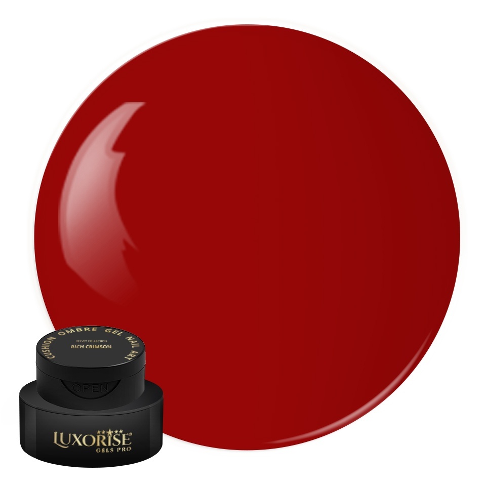 Gel UV Nail Art Babyboomer LUXORISE Cushion Ombre Velvet - Rich Crimson, 2ml